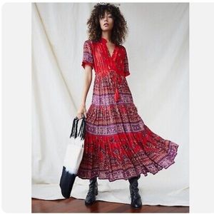 Excellent condition maxi dress by Free People. Beautiful, vibrant color.